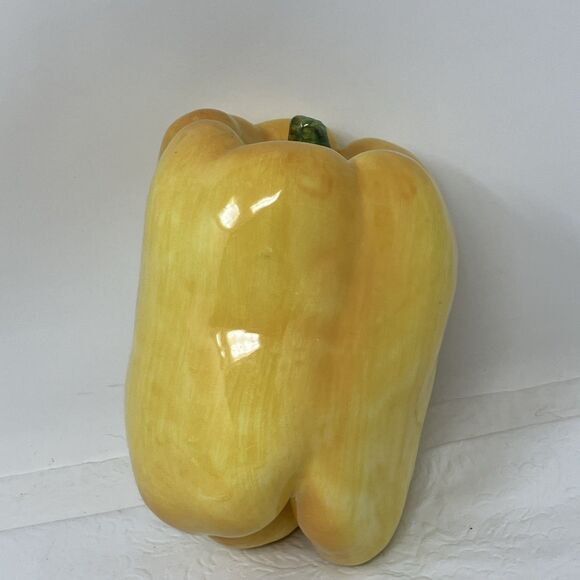 Vintage A Due Tosin Italy Majolica Ceramic Yellow Pepper Art Pottery Vegetable - Picture 4 of 9